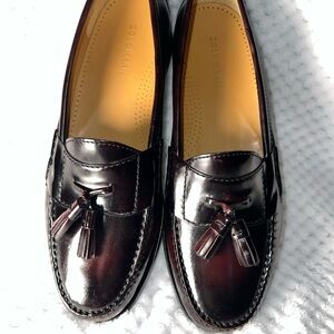 Cole Haan Men's Shiny BurgundyTassel Loafers Sz 10D